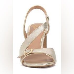 Vince Camuto Adesie Slingback Gold Strappy Heels